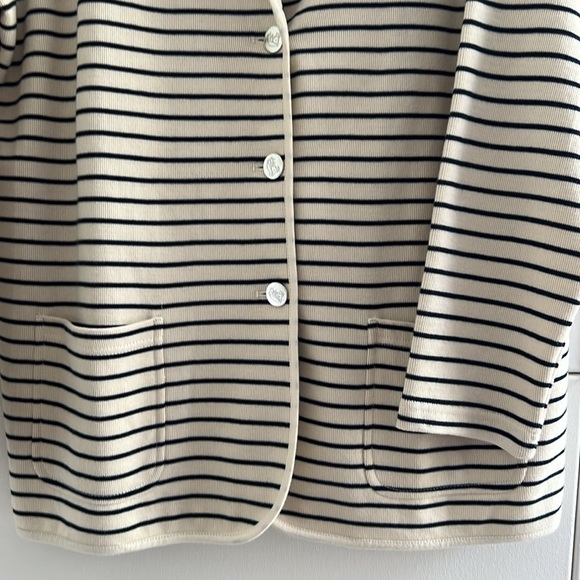 1. Chaps Woman’s Sweater Blazer with 3 functional Metal buttons and lapel. - Picture 4 of 16